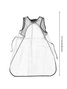 Madebyblanc 1pc Lightweight PU Kitchen Apron, Modern Solid Color Sleeveless Cooking Bib With Cross-Back Or Waist-Tie Design And Practical Pockets, Black Or White Work Apron For Cooking, Baking, Dishwashing, Cleaning, Cafe, Restaurant And Daily Home Use - Multicolor - View 13
