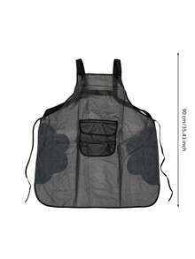 Madebyblanc 1pc Lightweight PU Kitchen Apron, Modern Solid Color Sleeveless Cooking Bib With Cross-Back Or Waist-Tie Design And Practical Pockets, Black Or White Work Apron For Cooking, Baking, Dishwashing, Cleaning, Cafe, Restaurant And Daily Home Use - Multicolor - View 14