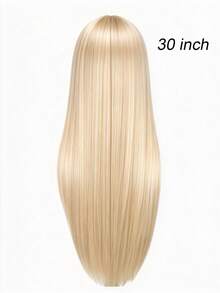 13x6 High-Definition Lace Straight Hair Wig, 200% Density, Wear And Go, Lace Closed Wig - Platinum - View 10