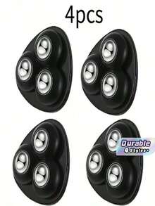 20Pcs Heavy Duty Mini Casters With 360° Swivel Base, No Drill Silent Wheels With Stainless Steel Bearings For Furniture, Cabinet, Storage Box, Christmas Tree & Trolley - Black - View 1