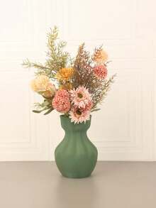 1PC Standard Size Textured Pleated Crinkle Effect Vase Flower Holder With Unique Wavy Surface For Home Living Room Tabletop Desktop Floral Arrangement Display Decorative Centerpiece Sturdy Non Slip Base Easy Clean Versatile Use Home Decor Essential - A - View 13