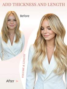 50 Strands Micro Loop Hair Extensions Real Human Hair P18/613# Caramel Blonde To Bleach Blonde Microbead Hair Extensions Utral Smooth And Super Soft Silky Straight Micro Loop Healthy  Human Hair Extensions For Woman Halloween Costumes - S18/613 - View 6