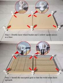 Encrypted Rabbit Cage Large Household Indoor Rabbit Cage With Toilet Suitable For Guinea Pigs And Hamsters Pet Rabbit Hutch - Multicolor - View 5