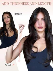 50 Strands Microlink Hair Extensions Human Hair, Natural Black Micro Loop Design, Ultra‑Smooth & Super‑Soft Silky Straight Micro Bead Texture, Premium Healthy Remy Hair, Easy Installation, Ideal For Women Daily Hair Volume Boosting - S1B - View 6