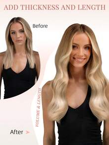50 Strands Micro Loop Hair Extensions Real Human Hair P18/22#Balayage Caramel Blonde To Bleach Blonde Microbead Hair Extensions Utral Smooth And Super Soft SilkyStraight Micro Loop Healthy  Human Hair Extensions For Woman - S18A/613A - View 6
