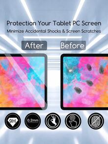 2Pcs, HD Tempered Glass Screen Protector For Pad 11/Air2013/Air 11/2/3/4/Pro/ Air5/Airb, Anti-Scratch Anti-Fingerprint Anti- Shatter Bubble-Free Full Coverage Waterproof Shockproof Anti-Drop, Easy Install Tablet Screen Protector - Clear - View 5