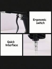 Portable Pneumatic Sandblasting Gun, Adjustable Pneumatic Sandblaster, Suitable For Removing Rust And Paint On Aluminum Products, Wood, Metals, Automobiles And For DIY Sandblasting Work. It Can Be Used With An Air Compressor. - Multicolor - View 8