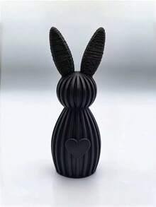 1PC Standard Size 3D Printed Plastic Durable Lightweight Non Slip Scratch Resistant Minimalist Geometric Shape Rabbit Figurine With Heart Design Texture For Valentine Easter Home Office Desk Bookshelf Living Room Entryway Decorative Ornament - Multicolor - View 9