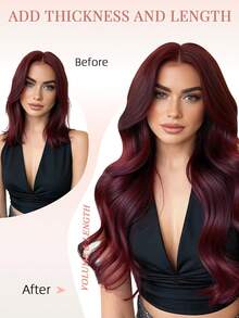 50 Strands Micro Loop Hair Extensions Real Human Hair, #99J Wine Red Microbead Design, Ultra‑Smooth & Super‑Soft Silky Straight Texture, Premium Remy Hair, Easy To Apply, Perfect For Women Daily Styling And Halloween Cosplay Occasions - S99J - View 9