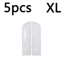 5pcs Transparent Hanging Garment Dust Cover, Household Suit Coat Storage Bag, Closet Organizer Cover, Multi‑Size Available - Multicolor - View 9