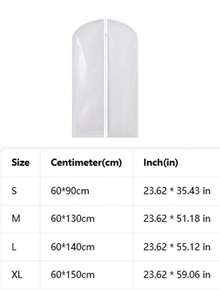 5pcs Transparent Hanging Garment Dust Cover, Household Suit Coat Storage Bag, Closet Organizer Cover, Multi‑Size Available - Multicolor - View 3