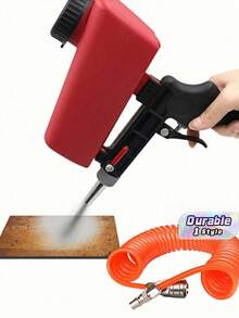 Portable Pneumatic Sandblasting Gun, Adjustable Pneumatic Sandblaster, Suitable For Removing Rust And Paint On Aluminum Products, Wood, Metals, Automobiles And For DIY Sandblasting Work. It Can Be Used With An Air Compressor. - Multicolor - View 1