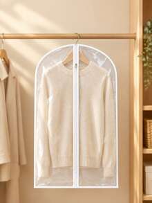 5pcs Transparent Hanging Garment Dust Cover, Household Suit Coat Storage Bag, Closet Organizer Cover, Multi‑Size Available - Multicolor - View 4