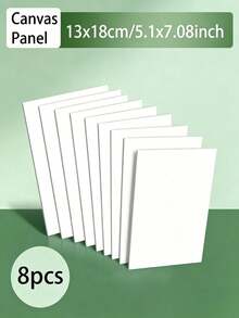 8Pcs Small Blank White Painting Canvas Boards, Assorted Sizes Flat Square Canvas Panels For Acrylic & Oil Painting - A - View 13