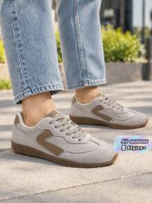 Women's Casual Sports Shoes, Perfect Gift For Girlfriend - Khaki - View 1