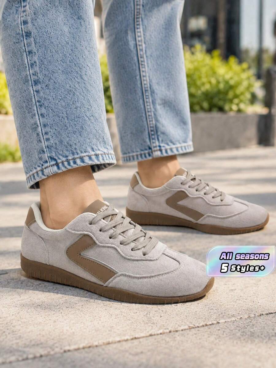 Women's Casual Sports Shoes, Perfect Gift For Girlfriend - Khaki - View 1