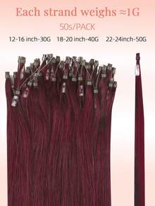 50 Strands Micro Loop Hair Extensions Real Human Hair, #99J Wine Red Microbead Design, Ultra‑Smooth & Super‑Soft Silky Straight Texture, Premium Remy Hair, Easy To Apply, Perfect For Women Daily Styling And Halloween Cosplay Occasions - S99J - View 4