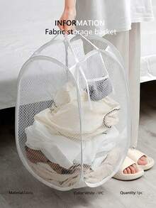 1pc Pop Up Laundry Basket With Handle - Foldable Mesh Laundry Basket For Storing Dirty Clothes, Suitable For Children To Change Clothes/Adults To Change 3-4 Pieces Of Clothing (Please Take Care To Check The Size Before Placing An Order. - Multicolor - View 12