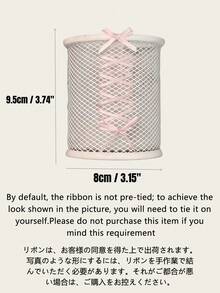 Joivida 1Pc Round Mesh Metal Pen Holder, Multifunctional Minimalist Creative Stationery Storage Organizer For Students - Multicolor - View 3