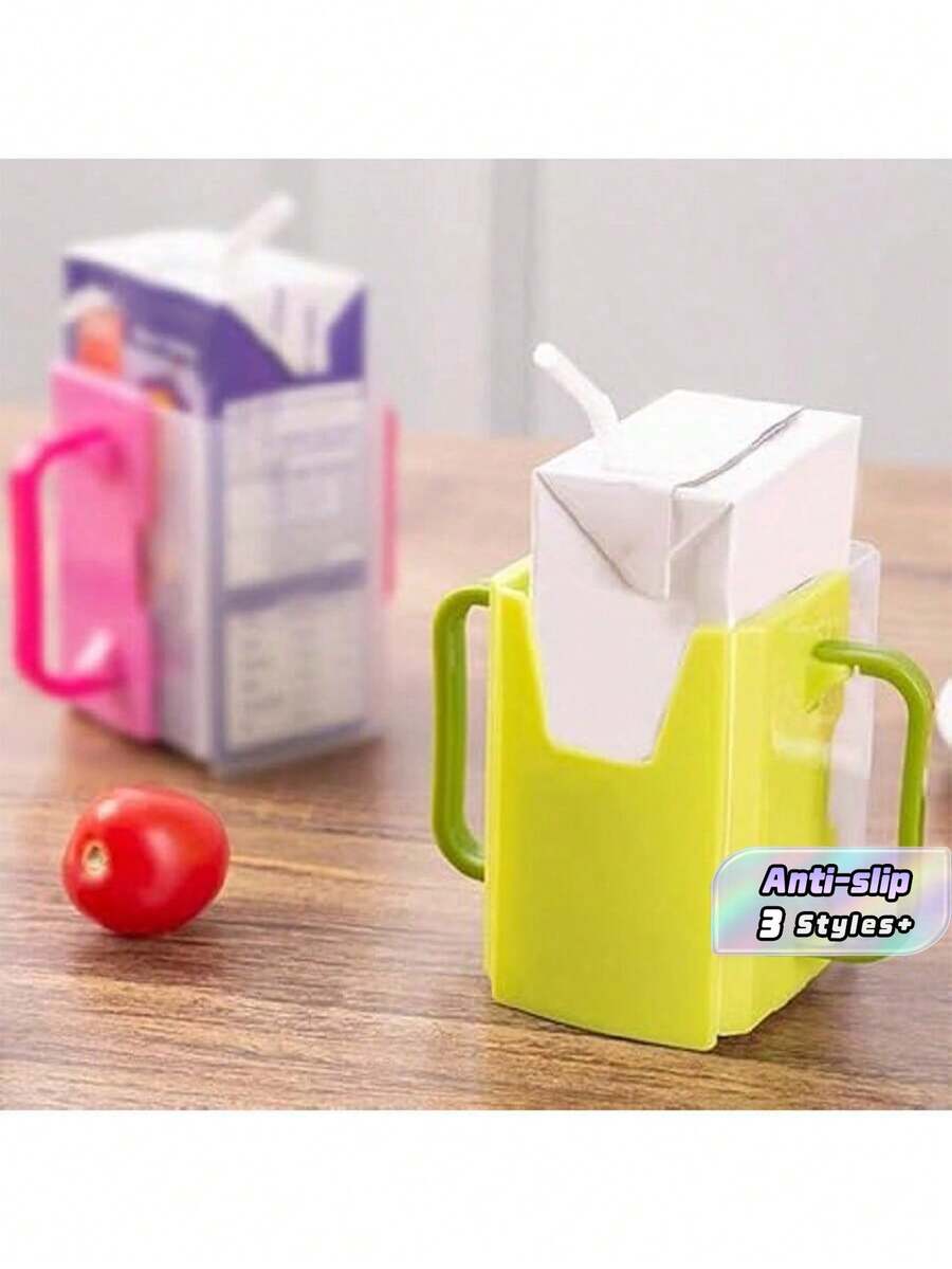 1Pc Baby Pouch Protector, Squeeze-Resistant & Leak-Proof Food Pouch Holder, Juice Box Holder, Reusable Milk Anti-Squeeze Cup Set, Drink Spill-Proof Cup Set - Multicolor - View 1