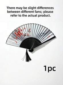 Elegant And Retro - Style Bamboo Folding Fan With Floral Patterns. Hand - Made, High - Quality Hand Fan, Suitable For Daily Use And Cultural Activities. An Ideal Gift For Students And Traditionalists. Bamboo Decorations. - Multicolor - View 9