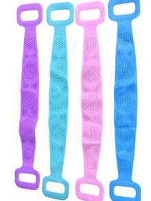 Silicone Body Exfoliating Brush Shower Brush Long Strap Handle Back Exfoliating Dirt Removal Bathroom Travel Essential Soft Gentle Deep Clean Massage Non Slip Quick Dry Portable One Piece - Multicolor - View 14