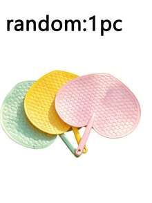 10pcs Plastic Vintage‑Style Hand Fan, Durable Palm‑Shaped Cooling Fan, Retro Hand‑Held Fan For Elderly Daily Summer Use - one size fits all - View 9