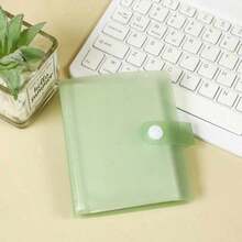 1pc 3-Inch Photo Album, Cute Light Color Transparent Card/Sticker Collection Book, DIY Style; Double-Sided 30 Pages, Total 60 Card Slots; Snap Closure Design, PP Material, Lightweight And Portable; Suitable For Storing K-Pop Photocards, Photos - one-size - View 15