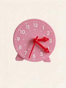 1 pieza Reloj de aprendizaje azul, rosa, amarillo con 3 agujas conectadas - Modelo de reloj didáctico para enseñar la hora, los minutos y los segundos - Herramienta educativa para el regreso a clases - Suministros escolares - Color del puntero aleatorio - multicolor - Ver 10