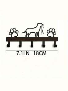1PC Medium Size Iron Paw Shape Wall Hooks Multifunctional Pet Leash Collar Key Holder Hanging Rack Decorative Storage Organizer For Entryway Hallway Bedroom Bathroom Kitchen Home Pet Accessories And Daily Storage Wall Decor - View 7