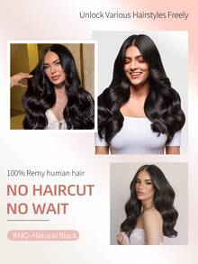 50 Strands Microlink Hair Extensions Human Hair, NC# Natural Black Micro Loop Extensions, Silky Straight Micro Bead Design, Premium Remy Hair, Easy To Install, Long‑Lasting, For Women Adding Hair Volume & Natural Daily Hairstyles - Natural Black - View 11