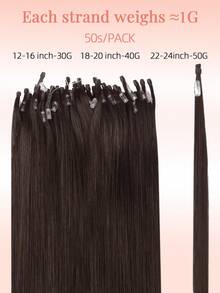 50 Strands Microlink Hair Extensions Human Hair, 2# Light Brown Micro Loop Extensions, Silky Straight Micro Bead Design, Premium Remy Human Hair, Easy Installation & Long‑Lasting Wear, Ideal For Women To Boost Hair Volume - S2 - View 4