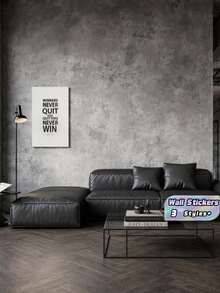 1PC Industrial Cement Pattern Self Adhesive Contact Paper Peel And Stick Cabinet Door Wall Sticker Furniture Renovation Background Wallpaper For Home Kitchen Bathroom Living Room Decor - dark gray - View 1