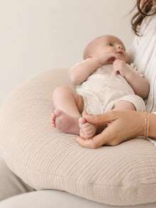 SHEIN 2 Buah Sarung Bantal Menyusui Bayi Katun Krepe Murni, Sarung Bantal Penyangga Pasca Melahirkan Bermotif, Dapat Dilepas dan Dicuci, Tanpa Isian Bantal - MultiWarna - View 8