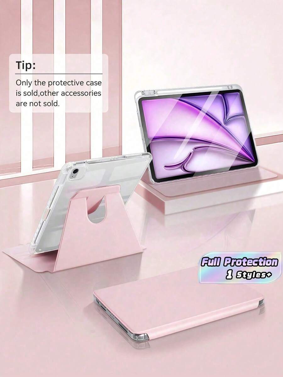 Protective Cover For The Tablet Air 8 (M4) 2026 (13-Inch) Supports 360-Degree Free Rotation. The Adjustable Stand Allows For Seamless Switching Between Vertical And Horizontal Modes, Meeting All Your Daily Usage Needs. - Pink - View 1