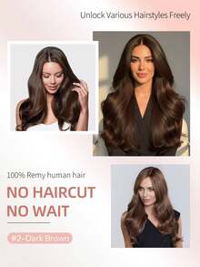 50 Strands Microlink Hair Extensions Human Hair, 2# Light Brown Micro Loop Extensions, Silky Straight Micro Bead Design, Premium Remy Human Hair, Easy Installation & Long‑Lasting Wear, Ideal For Women To Boost Hair Volume - S2 - View 9
