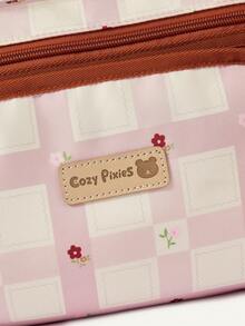 Cozy Pixies 1 Piece Oxford Cloth Diaper Storage Bag, Multi-Functional Travel Storage Mother And Baby Bag, Hidden Convenient Tissue Bag, Baby Product Bag. - Plaid - View 10