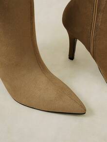 Styleloop Suede Tassel Boots Women - Dark apricot - View 4
