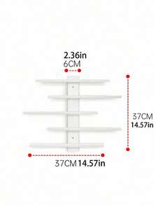 5-Tier Multifunctional Wall-Mounted Display Rack, Available In 2 Colors. Designed As Architectural Art Decor To Save Space, Corner Shelf, Wall-Mounted Triangle Shelf, Wall Partition Rack, Bathroom Shelf, Kitchen Wall Organizer - Multicolor - View 20