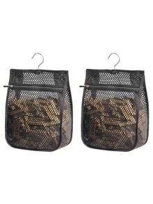 1/2pcsBreathable Hanging Mesh Storage Pouch Equipped With Zipper And Hook. Transparent Mesh Design For Easy Viewing, Perfect For Storing Clothes Pegs, Socks And Small Household Items For Closet & Laundry Room. - Multicolor - View 9