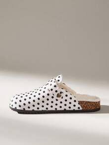 Solecia Women's New Slip-On Slippers, Comfortable Shoes Inside, Casual And Versatile Commuting Fall Shoes - Black and white polka dots - View 8
