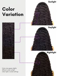 ALL READY WIG 深波浪无胶假发 13x4 预剪发 女士前蕾丝假发 180% 密度深卷发人发假发 预拔深波浪前假发 带婴儿头发 - S1B - 查看 10