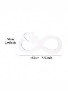 NEWMOJI® X SHEIN 1PC Standard Size Lightweight Non Slip Scratch Resistant Waterproof Easy Clean Modern Minimalist Infinity Symbol And Heart Shape Desktop Decoration Ornament Sculpture For Home Office Desk Bookshelf Shelf Living Room Bedroom - multicolor - View 8