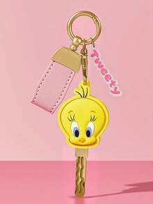 LOONEY TUNES X SHEIN Pink Cartoon Decorative Keychain, Key Cover, Bag Pendant. - Multicolor - View 1