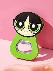 THE POWERPUFF GIRLS X SHEIN 1 Fun Animal Shape Refrigerator Sticker, Refrigerator Decoration, Bottle Opener, Suitable For Kitchen - Buttercup - View 2