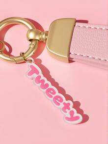 LOONEY TUNES X SHEIN Pink Cartoon Decorative Keychain, Key Cover, Bag Pendant. - Multicolor - View 4