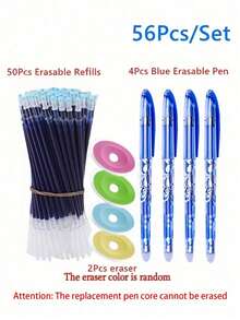 56-Pack Gel Pens Set With Refills, Smooth Writing Quick-Dry Ink Pens For School Supplies, Back To School Student Writing Essentials (Pen Refills Are Non Erasable) - Multicolor - View 14