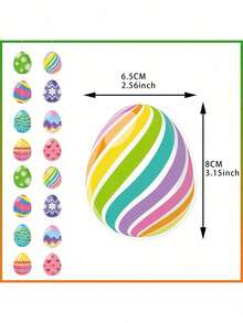 Easter Egg Hanging Decorations, Colorful Paper Easter Egg Ornaments, Easter Cutout Garland For Home Wall Window Classroom Easter Party Holiday Decor - A+B - View 8