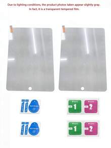 2Pcs, HD Tempered Glass Screen Protector For Pad 11/Air2013/Air 11/2/3/4/Pro/ Air5/Airb, Anti-Scratch Anti-Fingerprint Anti- Shatter Bubble-Free Full Coverage Waterproof Shockproof Anti-Drop, Easy Install Tablet Screen Protector - Clear - View 7
