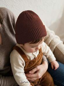 Cozy Pixies 3PCS Boys And Girls Autumn And Winter Warm Knitted Wool Hat Set Outdoor Autumn And Winter Wool Hat Multi-Piece Set - Multicolor - View 5